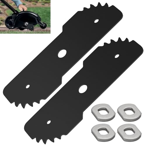 DECKMAN 2 Pack EB-007 Edge Hog Heavy-Duty Edger Replacement Blade Compatible with Black Decker Heavy Edge Hog for 2-in-1 Landscape Trencher LE750, LE710, LE760, LE760FF - with of Wear Indicators