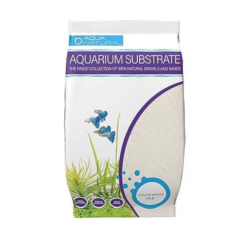 Aqua Natural Sugar White Sand 10lb Substrate for aquascaping, Aquariums, vivariums and terrariums