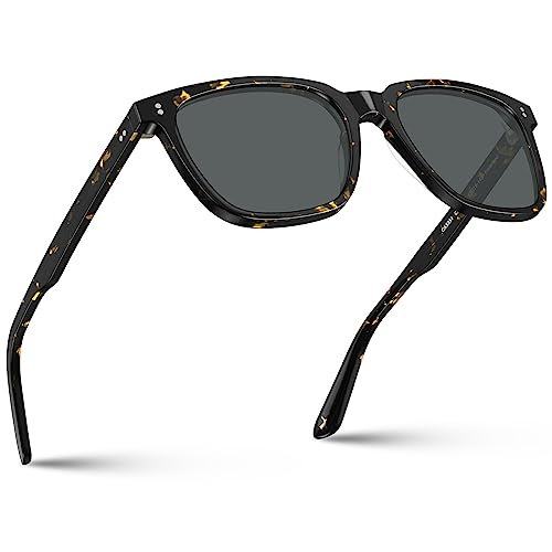 CARFIA Acetate Polarized Sunglasses for Women Medium Face Anti-Glare UV400 Protection CA5354