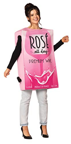 Rasta Imposta Wine Box Halloween Costume Rose All Day Drink Cosplay Dress Up Womens Mens Costumes, Adult One Size