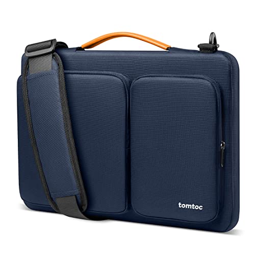 tomtoc 360 Protective Laptop Shoulder Bag for 15-inch New MacBook Air M3/A3114 M2/A2941 2024-2023, 15 Inch Microsoft Surface Laptop 5, Water-Resistant Accessory Case for 15-in MacBook Pro A1990 A1707
