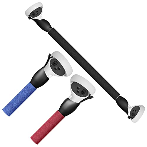 (1 + 1) Ermorgen Golf Clubs Compatible for Oculus Quest 2, Handles Controller Grips for Beat Saber, VR Extension Accessories for Enhanced Gaming Experience Meta Quest 2