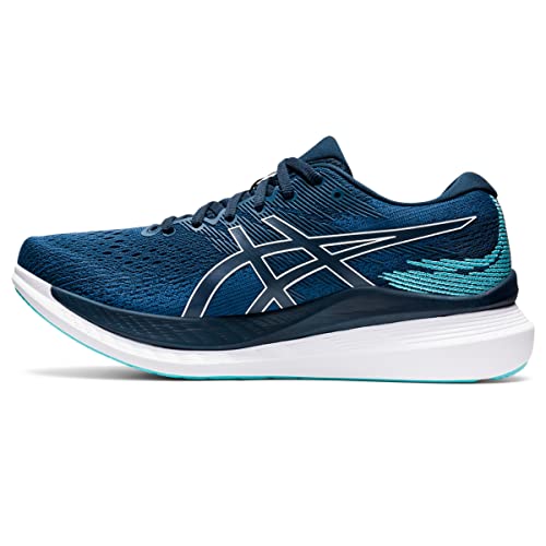 ASICS Men's GlideRide 3 Running Shoes, 11, MAKO Blue/French Blue