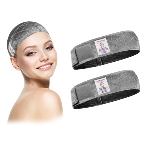 Dreamlover Wig Grip Bands for Keeping Wigs in Place, Wig Grip Headband, Grey, 2 Pieces