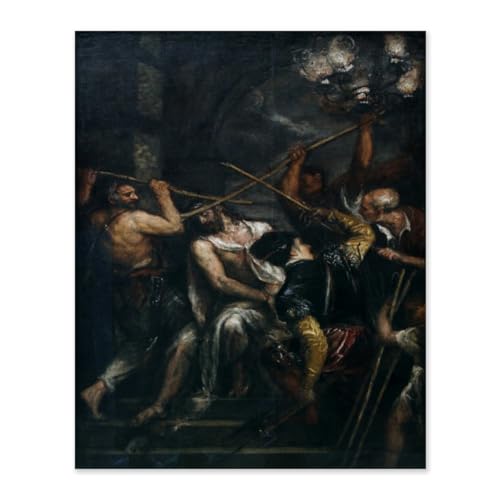 GUANGTONG Oil Painting by Numbers Kit for Adults Beginner Children The Crowning with Thorns by Titian