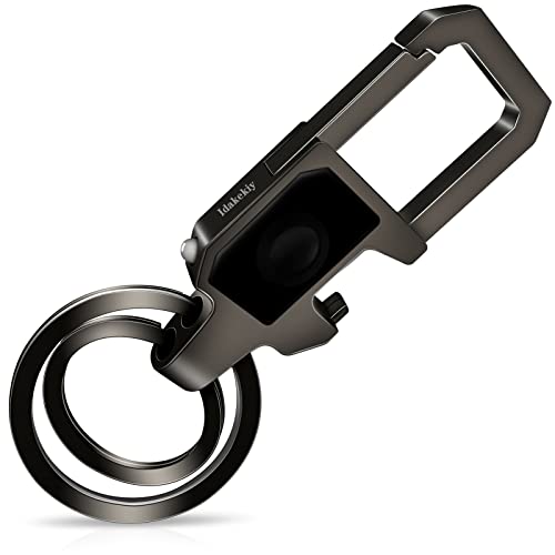 Idakekiy Key Chain LED Light and Bottle Opener with 2 Key Rings Car Key Chain for Men and Women