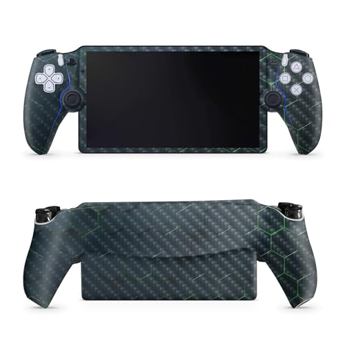 Carbon Fiber Gaming Skin Compatible with PS5 Portal Remote Player - Acid Hex - Premium 3M Vinyl Protective Wrap Decal Cover - Easy to Apply | Crafted in The USA by MightySkins