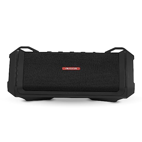 Aiwa Exos-3 Waterproof Bluetooth Speaker, 60W Peak Power, 20-Hour Playtime, Stereo Sound, USB-C Charging, IPX7 Waterproof, Wireless Pairing, Perfect for Outdoor Adventures