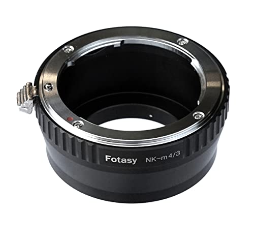 Fotasy Manual NK Lens to M4/3 Adapter, F Mount to MFT, Compatible with Nikon F lens Panasonic G7 G9 GF8 GF90 GH5 II GX7 GX9 GX850 G90 G91 G95 Olympus E-M1 E-M5 E-M10 I II III E-PM2 E-PM1 Pen-F E-M1X