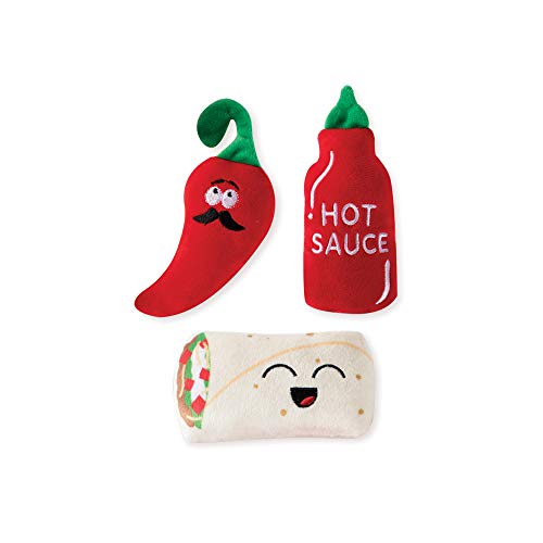 Fringe Studio Squeaker Pet Toy Set, Set of 3, Hot & Spicy (289435)