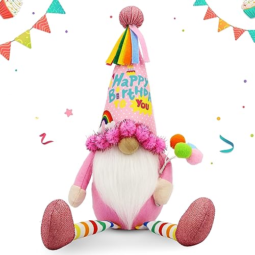 Lovinland Happy Birthday Gnome Unique Birthday Gifts for Women Best Friends Mom Mother Wife Grandma Daughter Her Girl Sister Fun Happy Birthday Gift Ideas Birthday Party Decor Birthday Decorations