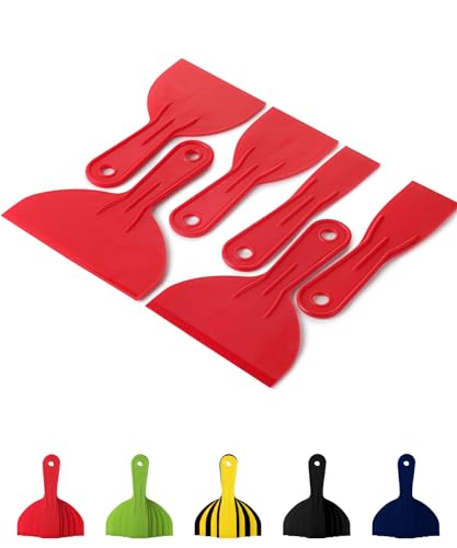 Bates- Putty Knife, 6 Pack, Plastic Paint Scraper, Plastic Scraper, Plastic Putty Knife, Putty Knife Set, Plastic Spreader, Spackle Tool, Plastic Putty Knife Scraper, Scraper Tool, Putty Scraper