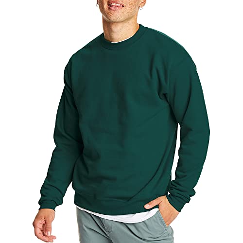 Hanes Men's EcoSmart Sweatshirt, Deep Forest, 2XL