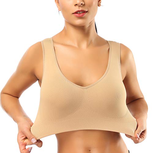 BESTENA Sports Bras for Women, Seamless Comfortable Yoga Bra with Removable Pads, Medium