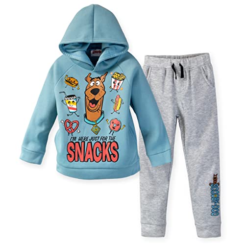 Scooby-Doo Little Boys Fleece Jogger Pullover Hoodie & Pants Set Blue/Grey 6
