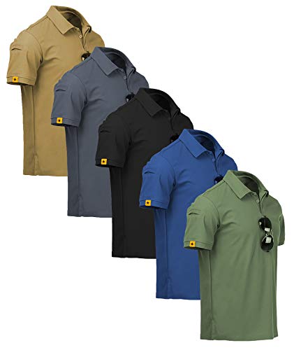 ZITY Mens Polo Shirt Short Sleeve Sports Golf Tennis T-Shirt 012 5all L