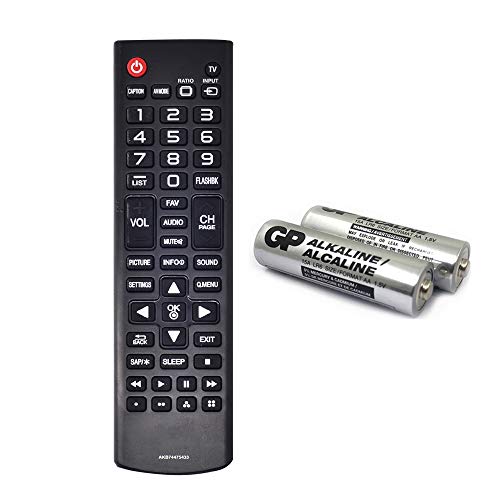 AKB74475433 Replacement Remote for lg tv 43LX310C 55LF6000 60LX341C 42LX330C 42LX530S 49LX341C 49LX540S 55LX540S 60LX540S 42LF5600 49LX310C 55LB6000 55LX341C 65LX341C with GP Alkaline 2 pcs Batteries