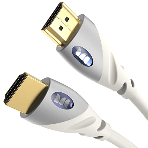 Monster HDMI Cable 4k Ultra HD with Ethernet - Corrosion-Resistant 24k Rose Gold Contacts and V-Grip Connection - HDMI Cable for PS3 and Computer Monitor - 6 FT