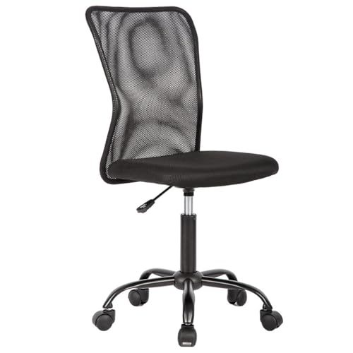 Ergonomic Office Chair Desk Chair Mesh Computer Chair Back Support Modern Executive Mid Back Rolling Swivel Chair for Women, Men (Black)