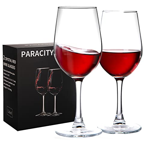PARACITY Wine Glasses, christmas gift, Clear Glass, Long Stem Wine Glass for Red and White Wine - 10 OZ (Set of 2), Mother's Day Gift