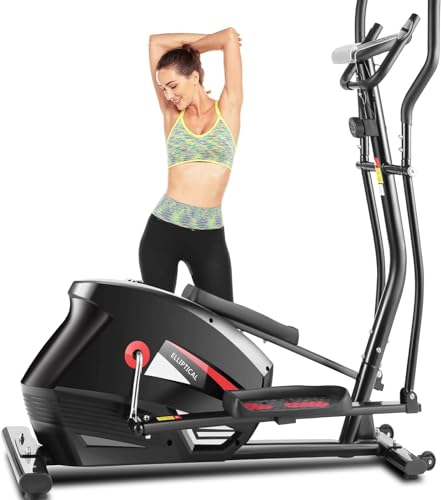 Eliptical Exercise Machine,APP Elliptical Cross Trainer for Home Use,Heavy-Duty Gym Equipment for Indoor Workout & Fitness with 10-Level Resistance&Max User Weight:390lbs