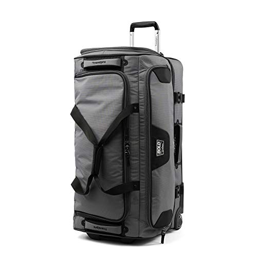 Travelpro Bold Drop Bottom Wheeled Rolling Duffel Bag, Grey/Black, 30-Inch