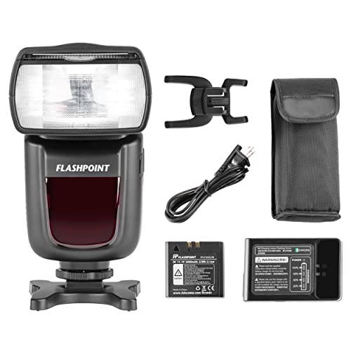 Flashpoint Zoom Li-on R2 TTL On Camera Flash Speedlight for Sony, 2.4G 1/8000 HSS Wireless Flash Speedlite Photography w/1.5 sec. Recycle Time, 11.1V 2000mAh Li-ion Battery, 650 Full-Power Flashes