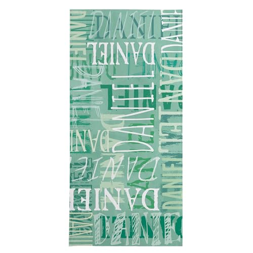 Let's Make Memories Personalized Beach Towel - Custom Cotton/Poly Blend Pool Towel - Green - Personalize with Your Name - Standard Size