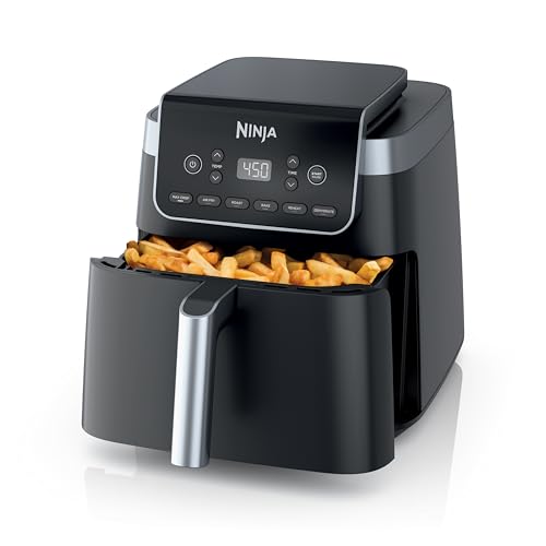Ninja Air Fryer Pro XL 6-in-1 with 6.5 QT Capacity, Max Crisp, Air Fry, Air Roast, Bake, Reheat, Dehydrate, Max Crisp Technology with 450F, Nonstick Basket & Crisper Plate, Grey, AF181