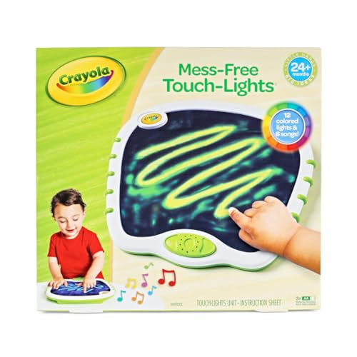 Crayola Toddler Touch Lights, Musical Doodle & Sensory Board, Sensory Toys for Toddlers, Mess Free Finger Painting, Toddler Gift