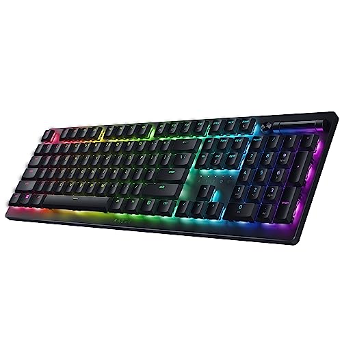 Razer DeathStalker V2 Pro Wireless Gaming Keyboard: Low-Profile Optical Switches - Clicky Purple - HyperSpeed Wireless & Bluetooth 5.0 - Up to 200 Hrs - Ultra-Durable Coated Keycaps - Chroma RGB