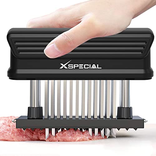 Bold XL Meat Tenderizer Tool 60-Blades Stainless Steel, Ease to Use & Clean Makes The Toughest Steak Tender
