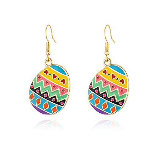 Easter Egg Earrings, Fashionable Statement Earrings for Women, Easter Jewelry Gifts