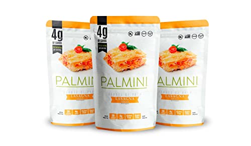 Palmini Lasagna Sheets | Low-Carb, Low-Calorie Hearts of Palm Lasagna Sheet | Keto, Gluten Free, Vegan, Non-GMO | As seen on Shark Tank |(12 Ounce - Pack of 3)