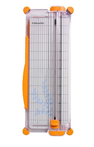 Fiskars SureCut Portable Paper Trimmer, 12 Inch Cut , Orange - 154450-1009