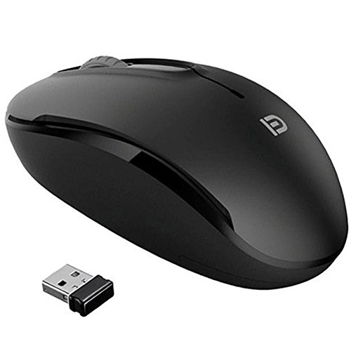 MiraCase Comfortable 2.4 GHz Long Range Silent Wireless Mouse | 1600 DPI | 30ft Working Distance | Battery Included | Black
