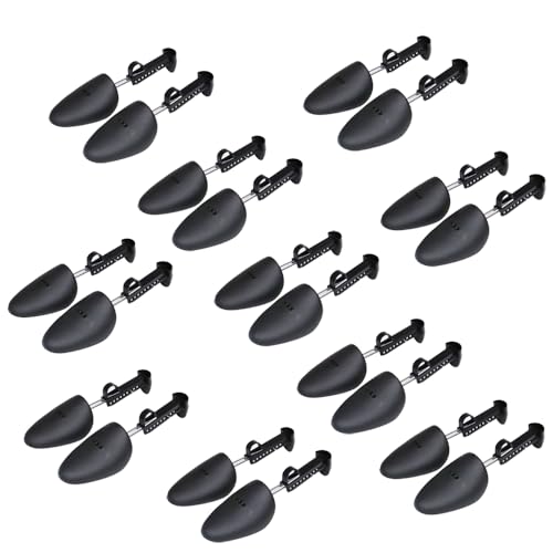 EchoDone 10 Pairs Plastic Shoe Tree Stretcher Shaper for Men Adjustable Length Shoes Boot Holder Shaper Support