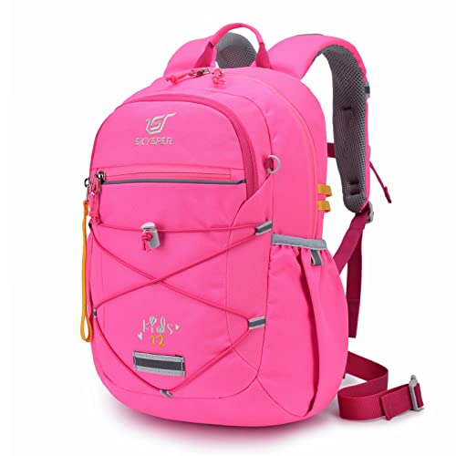 SKYSPER Kids Backpack 12L Children School Bag Child Boy Girl Outdoor Travel Pack Ages 4-8 for Day Trips Classes Camping(Pink)