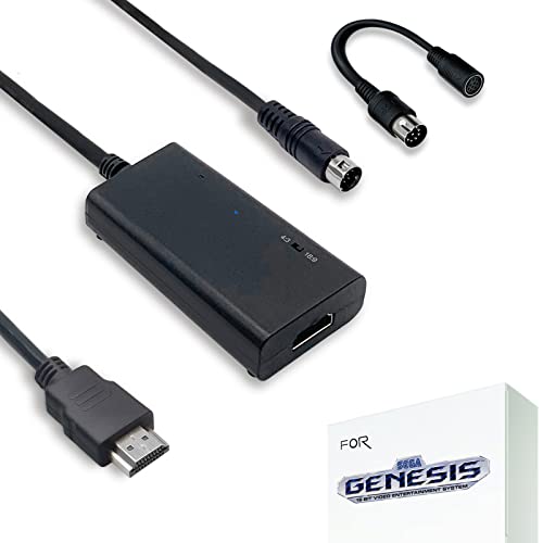 HDMI Cable for Sega Genesis Model 1/2 / 3, Sega CD, Sega CDX, Sega 32X, Sega Nomad, Original Sega Master System Console