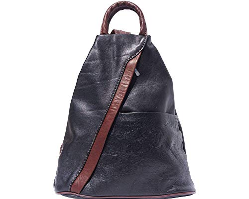 LaGaksta Submedium Italian Leather Backpack Purse Black Brown