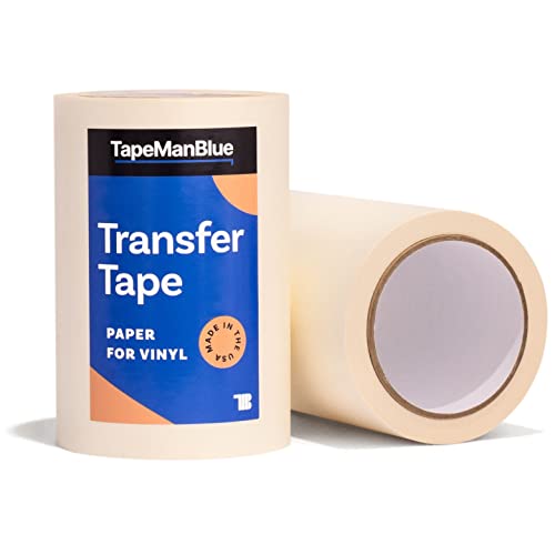 6' x 100' Roll of Paper Transfer Tape for Vinyl, Made in America, Premium-Grade Transfer Paper for Vinyl with Layflat Adhesive for Cricut Vinyl Crafts, Decals, and Letters