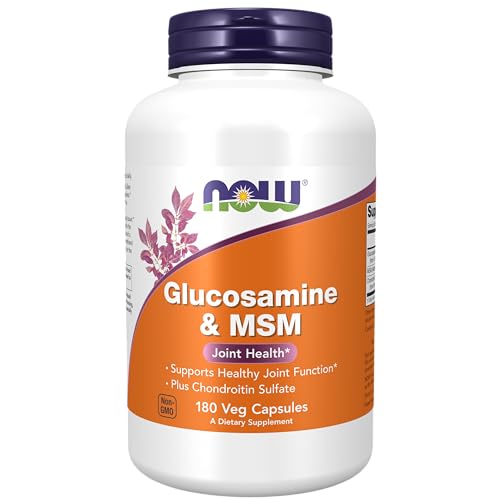 NOW Supplements, Glucosamine & MSM plus Chondroitin Sulfate, Joint Health*, 180 Veg Capsules