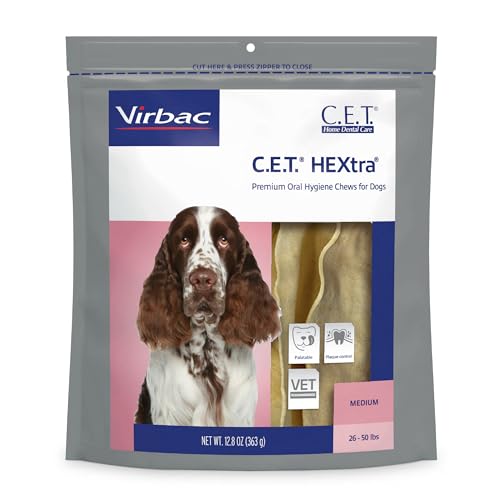 Virbac C.E.T. HEXtra Premium Oral Hygiene for Dogs, 26-50 lbs.