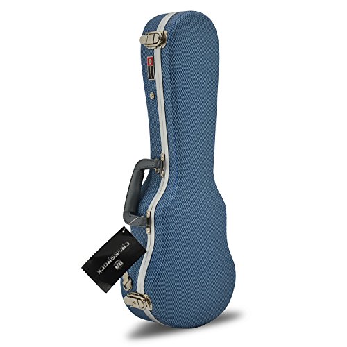 Crossrock, 0-String Soprano Ukulele, Super Lightweight ABS Molded Hard Case in Blue, (CRA860SUBL)