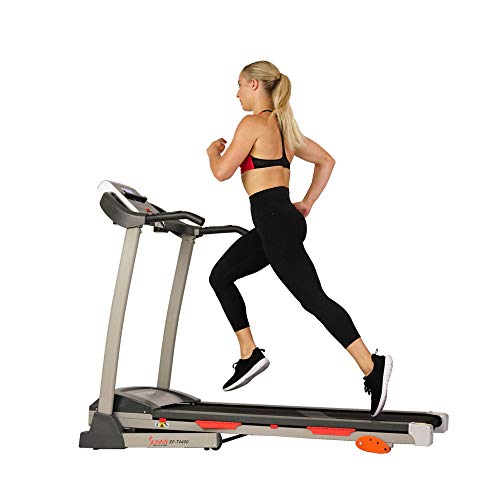 Sunny Health & Fitness Folding Incline Treadmill with Tablet and Device Holder - SF-T4400