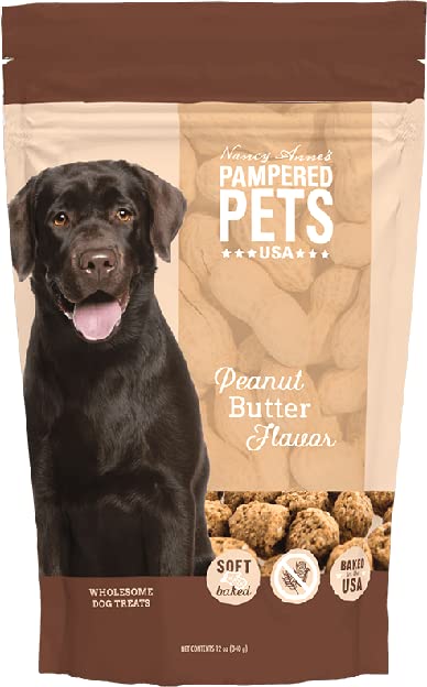 Pampered Pets USA Peanut Butter Dog Treats, 5 lbs - Made in USA - Oven-Baked, Soft, and Delicious - No Wheat or Corn