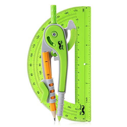 Mr. Pen- Compass and Protractor Set, Geometry Kit, Compass Protractor Set, Protractor, Compass for Geometry, Math Compass, Compass School, Math Compass and Protractor, Geometry Tools Set, Geometry Set