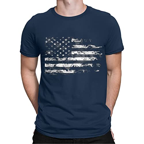 Ciewfwe Men's American Flag T-Shirt Patriotic Tee Short Sleeve 4Th of July Graffiti Workout Independence Day Flag T Shirts