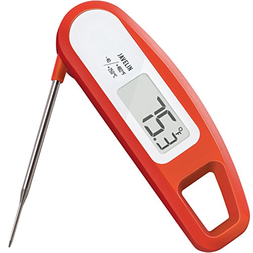 Lavatools PT12 Javelin Ultra Fast Digital Instant Read Meat Thermometer for Grill and Cooking, 2.75' Probe, Compact Foldable Design, Large Display, Splash Resistant – Sambal