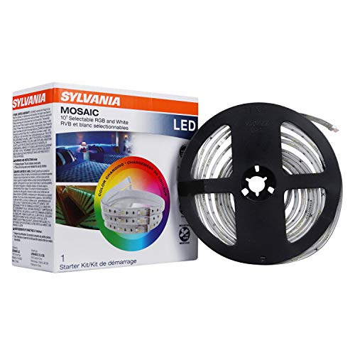 SYLVANIA LED Remote Control Mosaic Flexible Light Strip Starter Kit, 16 Color Options, Dimmable, 10 Feet - 1 Pack (65482)